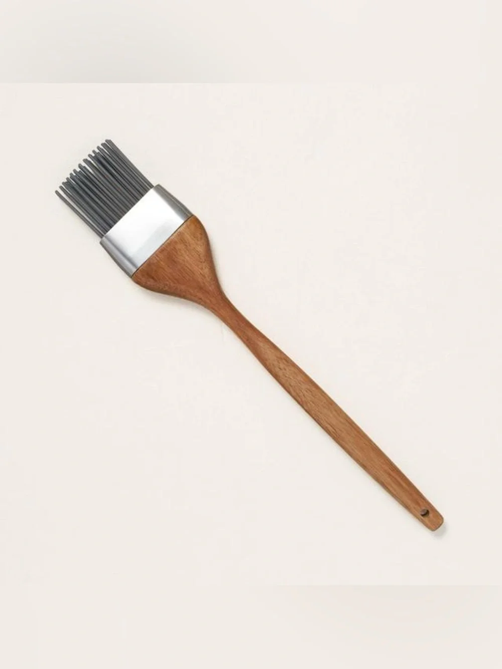 HEARTH & HAND WITH MAGNOLIA WOOD & SILICONE BRUSH FOR BASTING & BAKING NEW